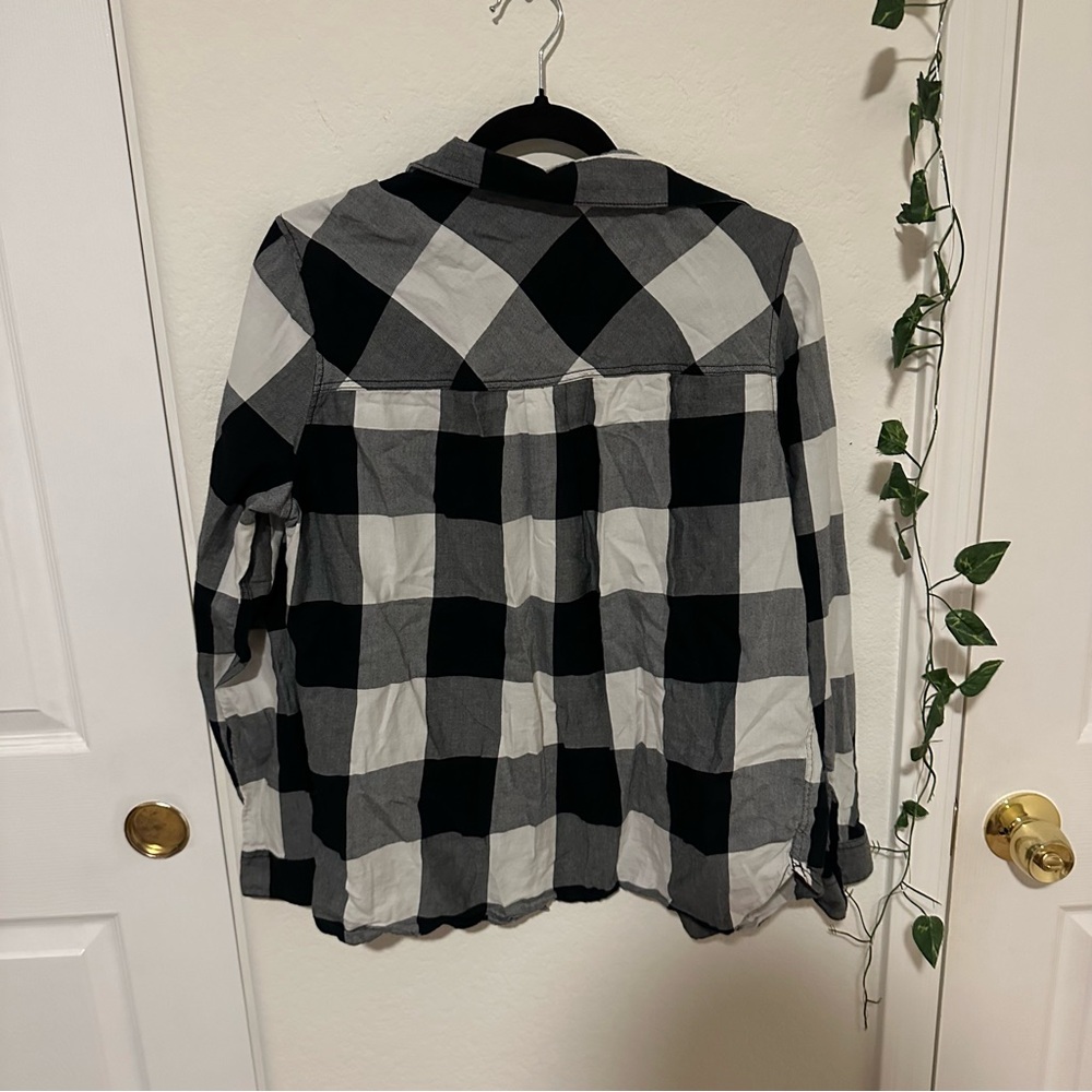 Black and white plaid flannel